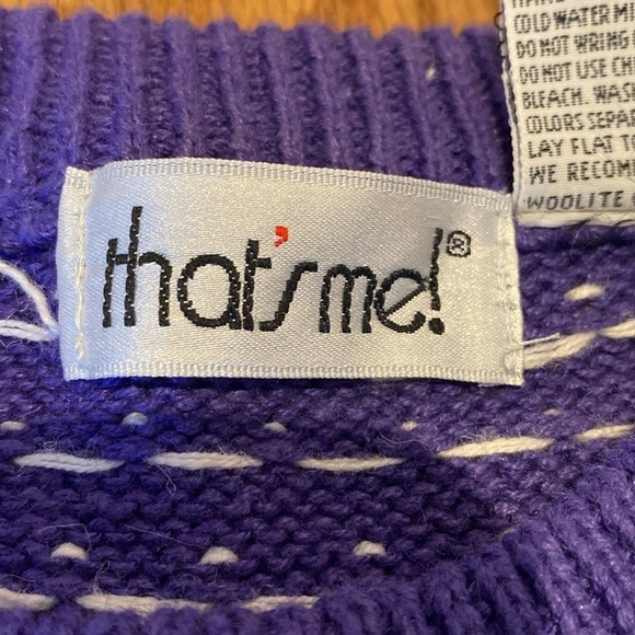 That’s Me! VTG Short Puff Sleeve Crew Neck Floral Easter Spring Sweater SMALL - Picture 4 of 9